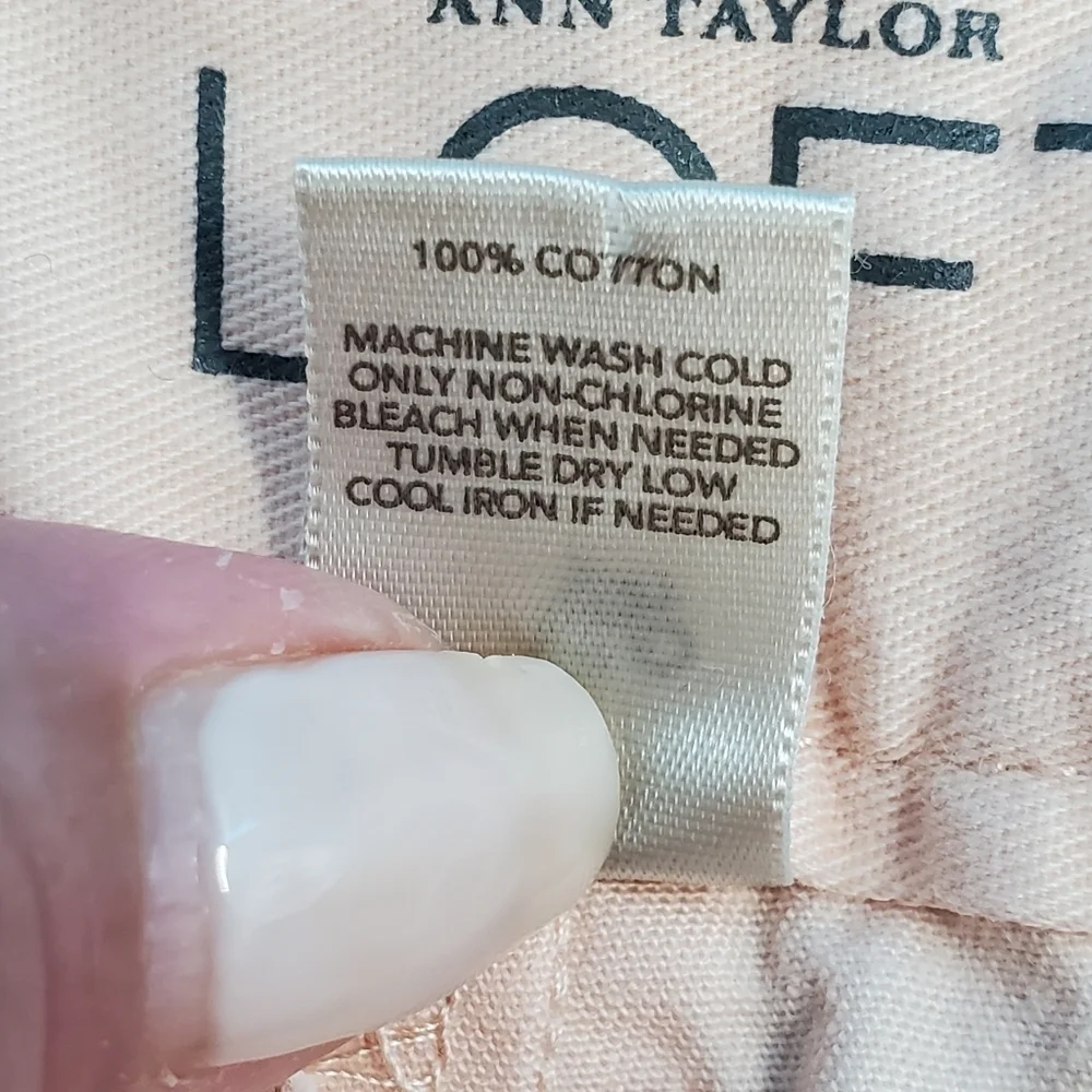 Ann Taylor Loft peach cotton bermuda shorts 6